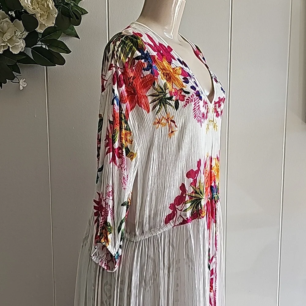 INC International Concepts Women's Floral V-Neck Maxi Dress Size Large - Picture 7 of 15